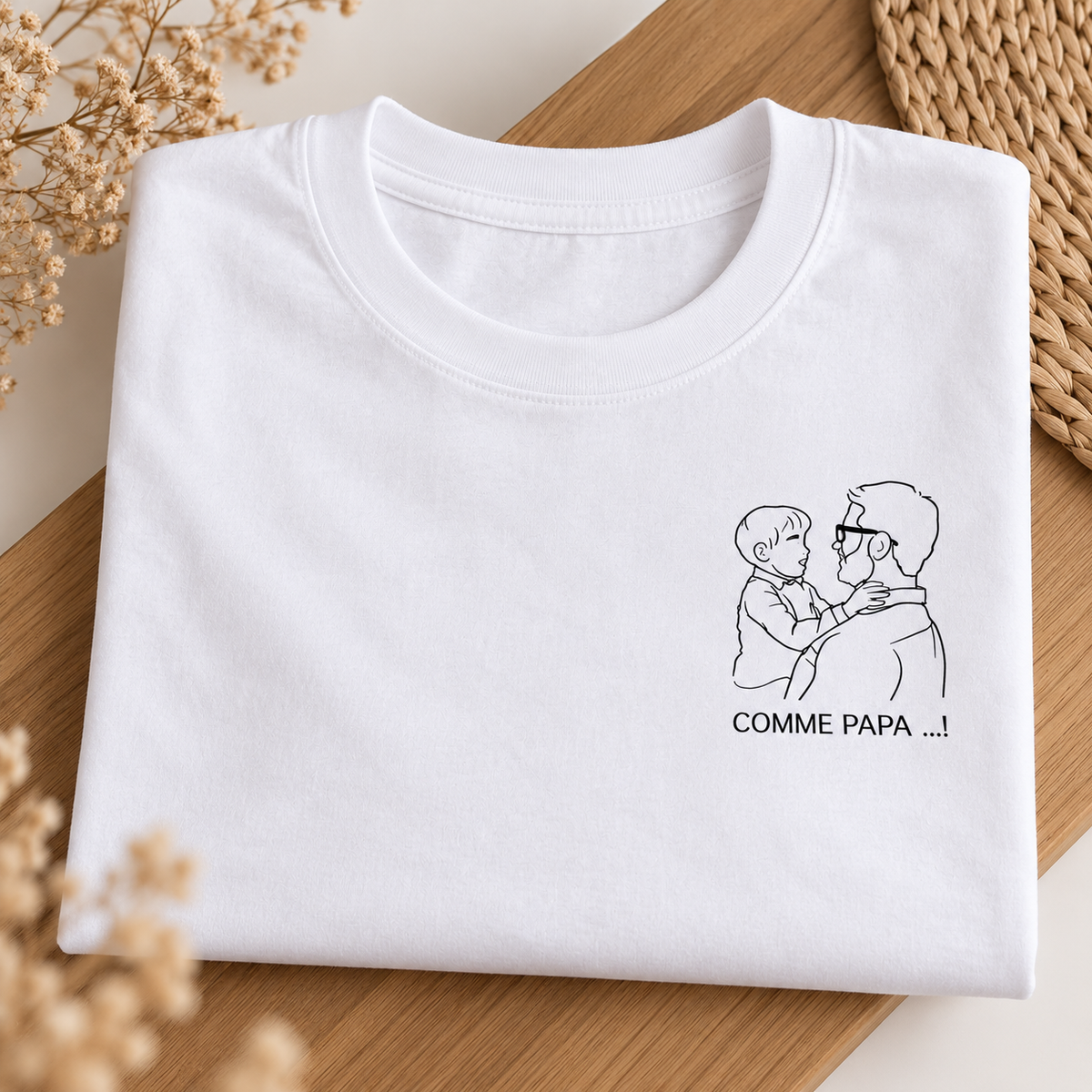 T-shirt homme personnalisé avec dessin au trait